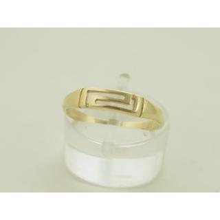 Χρυσό δαχτυλίδι Κ14 χωρίς πέτρες Γκρέκα ΔΑ 001359  Βάρος:1.58gr