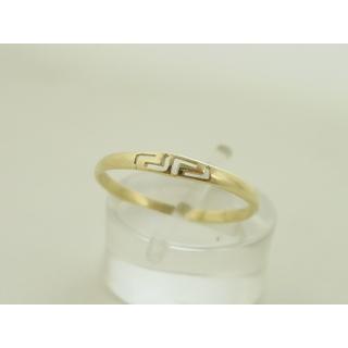 Gold 14k ring Greek key ΔΑ 001361  Weight:0.85gr