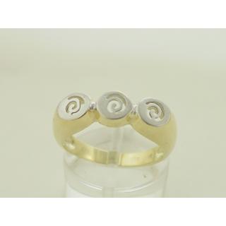 Gold 14k ring Spiral ΔΑ 001373  Weight:4.53gr