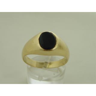 Χρυσό δαχτυλίδι Κ14 με ημιπολύτιμες πέτρες Ανδρικό Κόσμημα ΔΑ 001377  Βάρος:6gr