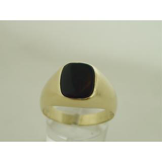 Χρυσό δαχτυλίδι Κ14 με ημιπολύτιμες πέτρες Ανδρικό Κόσμημα ΔΑ 001385  Βάρος:8.12gr