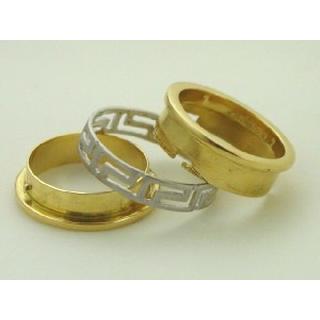Χρυσό δαχτυλίδι Κ14 χωρίς πέτρες Γκρέκα ΔΑ 001400  Βάρος:12.1gr