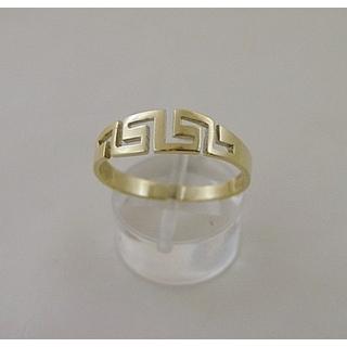 Χρυσό δαχτυλίδι Κ14 χωρίς πέτρες Γκρέκα ΔΑ 001437  Βάρος:2.26gr