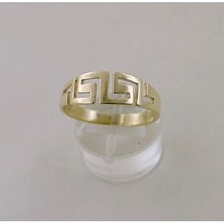 Χρυσό δαχτυλίδι Κ14 χωρίς πέτρες Γκρέκα ΔΑ 001438  Βάρος:2.51gr