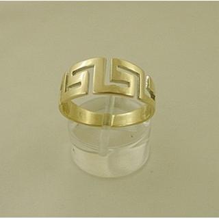 Χρυσό δαχτυλίδι Κ14 χωρίς πέτρες Γκρέκα ΔΑ 001440  Βάρος:3.59gr