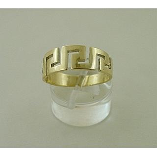 Χρυσό δαχτυλίδι Κ14 χωρίς πέτρες Γκρέκα ΔΑ 001442  Βάρος:4.59gr