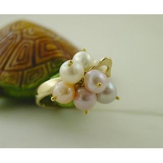 Gold 14k ring with Pearls ΔΑ 001447  Weight:7.23gr