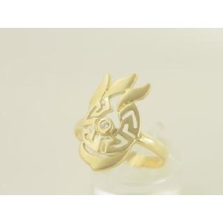 Gold 14k ring Greek key with Gemstones ΔΔ 000001  Weight:3.4gr