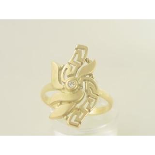 Gold 14k ring Greek key with Gemstones ΔΔ 000005  Weight:4gr