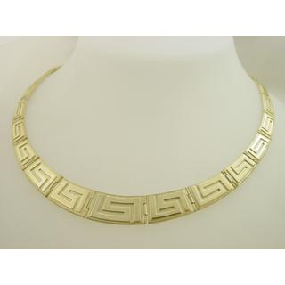 Gold 14k necklace Greek key ΚΟ 000081  Weight:44.4gr