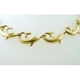 Gold 14k necklace Dolphin ΚΟ 000101  Weight:39.87gr