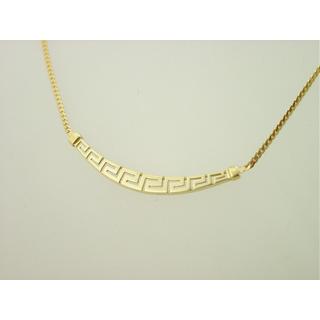Gold 14k necklace Greek key ΚΟ 000125  Weight:5.92gr