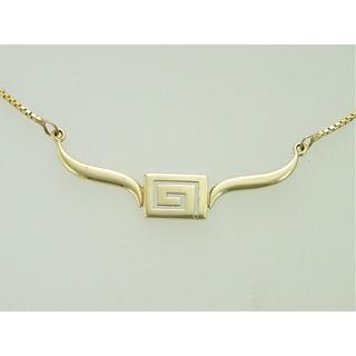 Gold 14k necklace Greek key ΚΟ 000131  Weight:4gr