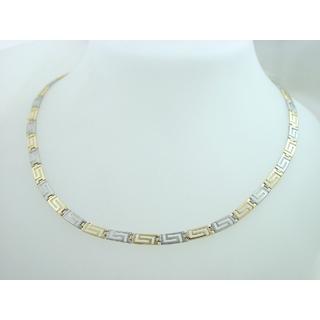 Gold 14k necklace Greek key ΚΟ 000152  Weight:19.1gr