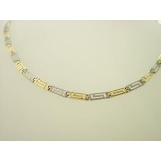 Gold 14k necklace Greek key ΚΟ 000153  Weight:16.5gr
