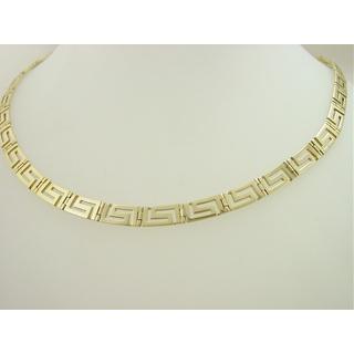 Gold 14k necklace Greek key ΚΟ 000158  Weight:43.2gr