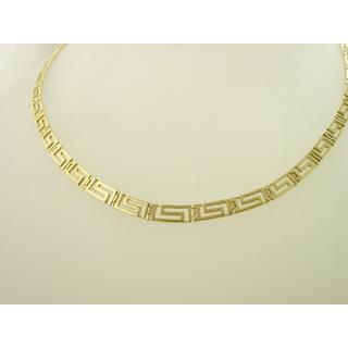 Gold 14k necklace Greek key ΚΟ 000159  Weight:35.48gr