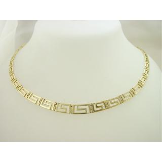 Gold 14k necklace Greek key ΚΟ 000160  Weight:30gr