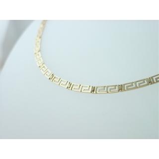 Gold 14k necklace Greek key ΚΟ 000180  Weight:16.03gr