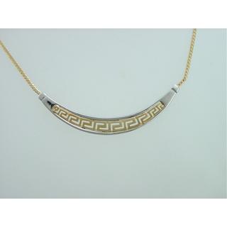 Gold 14k necklace Greek key ΚΟ 000223  Weight:7.51gr