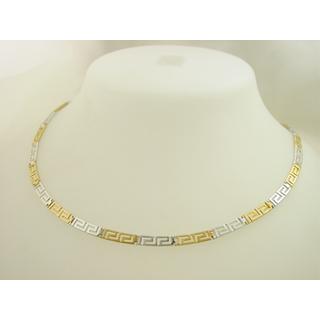 Gold 14k necklace Greek key ΚΟ 000225  Weight:17.2gr