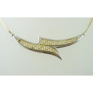 Gold 14k necklace Greek key ΚΟ 000230  Weight:8.12gr