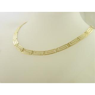 Gold 14k necklace Greek key ΚΟ 000258  Weight:37gr