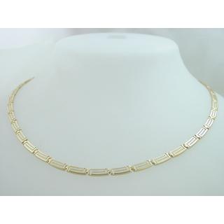 Gold 14k necklace Greek key ΚΟ 000262  Weight:6.55gr