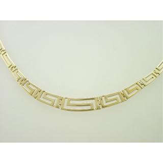 Gold 14k necklace Greek key ΚΟ 000263  Weight:25.5gr