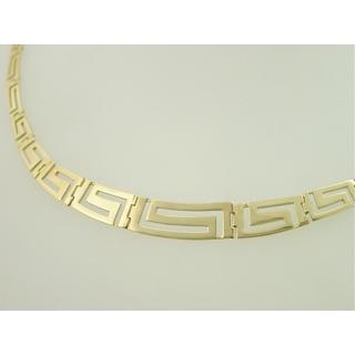 Gold 14k necklace Greek key ΚΟ 000264  Weight:28.7gr
