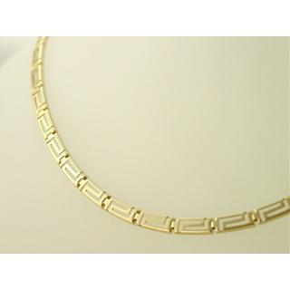 Gold 14k necklace Greek key ΚΟ 000265  Weight:14.2gr
