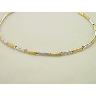 Gold 14k necklace with Zircon ΚΟ 000274  Weight:16.23gr