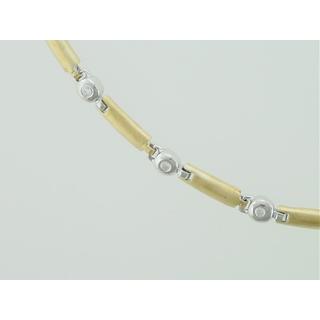 Gold 14k necklace with Zircon ΚΟ 000275  Weight:19.58gr