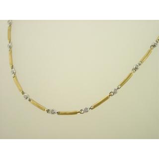 Gold 14k necklace with Zircon ΚΟ 000276  Weight:13.75gr