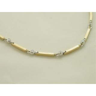 Gold 14k necklace with Zircon ΚΟ 000292  Weight:17.1gr