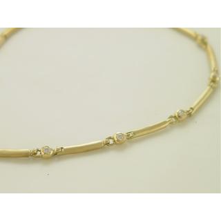 Gold 14k necklace with Zircon ΚΟ 000293  Weight:13.9gr