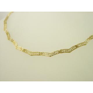 Gold 14k necklace Greek key  ΚΟ 000297  Weight:20.2gr