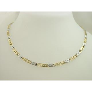 Gold 14k necklace Greek key ΚΟ 000299  Weight:21.67gr