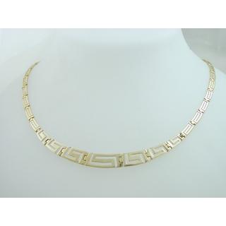 Gold 14k necklace Greek key ΚΟ 000303  Weight:10.28gr