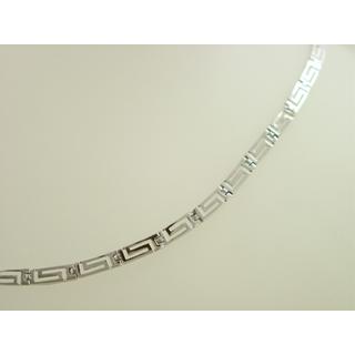 Gold 14k necklace Greek key ΚΟ 000317  Weight:16gr