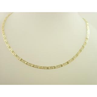 Gold 14k necklace Greek key ΚΟ 000320  Weight:17gr