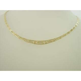 Gold 14k necklace Greek key ΚΟ 000321  Weight:14.34gr