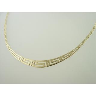 Gold 14k necklace Greek key ΚΟ 000322  Weight:16.47gr