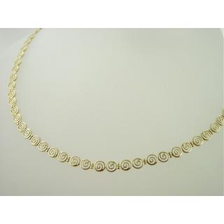 Gold 14k necklace Spiral ΚΟ 000328  Weight:10.69gr