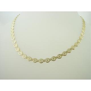 Gold 14k necklace Spiral ΚΟ 000329  Weight:15.32gr