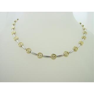 Gold 14k necklace Spiral ΚΟ 000330  Weight:19.68gr