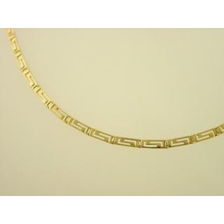 Gold 14k necklace Greek key ΚΟ 000331  Weight:12.65gr