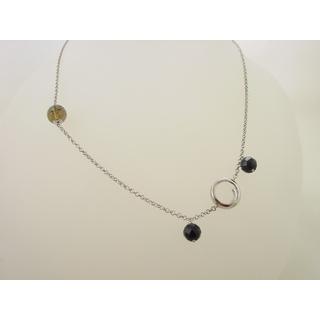 Gold 14k necklace with semi precious stones ΚΟ 000356  Weight:10.03gr