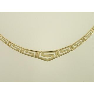 Gold 14k necklace Greek key ΚΟ 000357  Weight:14.3gr