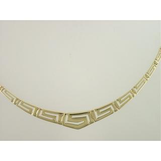 Gold 14k necklace Greek key ΚΟ 000358  Weight:15.23gr